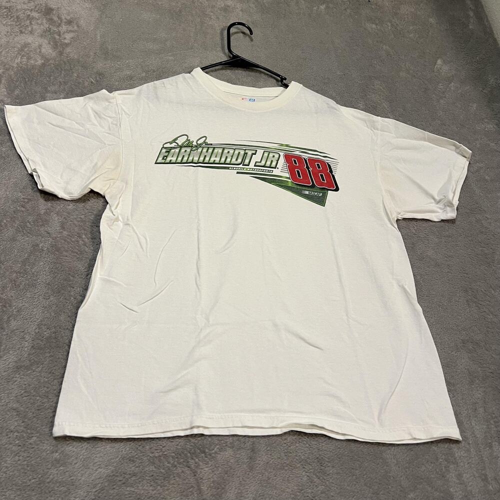 Dale Earnhardt Jr 88 Shirt Mens XL White NASCAR Hendrick Motorsports Racing Tee